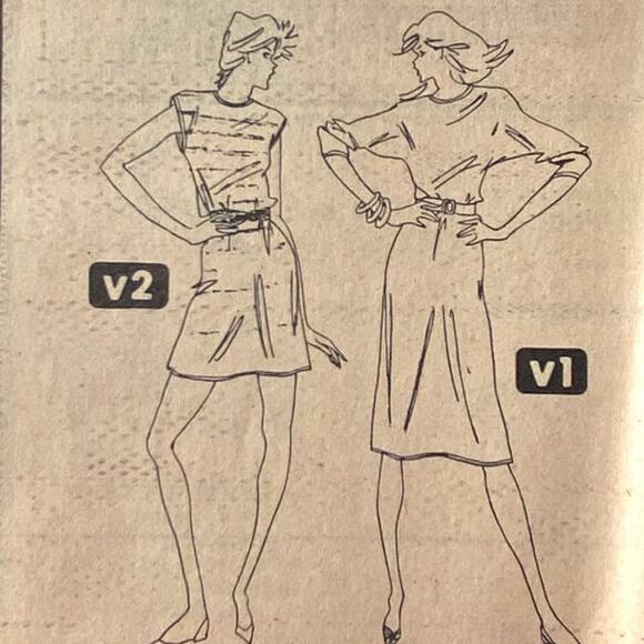 Simplicity 5924 Pattern Jiffy Dress Miss 12 Pockets Summer Casual 80s Knit - Picture 4 of 7